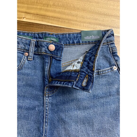 Wild Fable Junior Teens High-Rise Rolled Cuff Blue Denim Shorts Size 0 - Picture 7 of 9